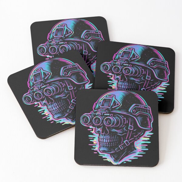 Item preview, Neon Trippy Skull Soldier  designed and sold by TomFrontierArt.