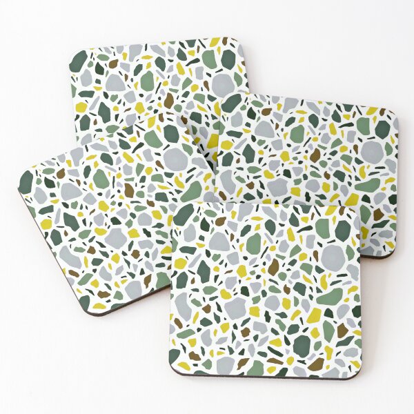 Item preview, Terrazzo Pattern In Mustard, Green, And Soft Gray designed and sold by DEC02.