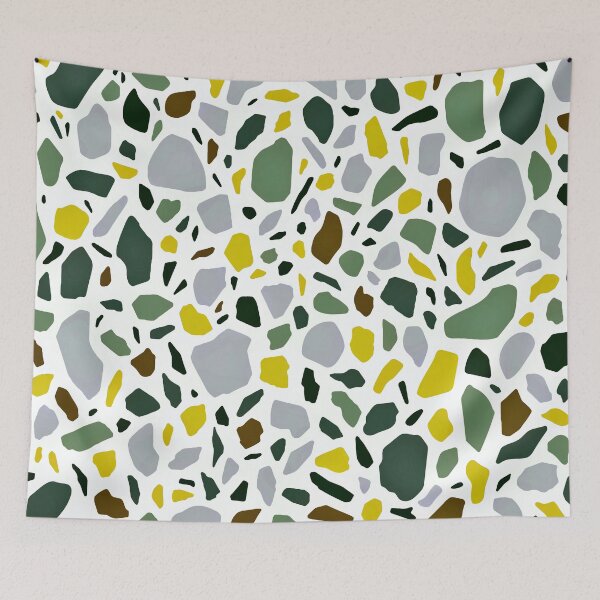 Item preview, Terrazzo Pattern In Mustard, Green, And Soft Gray designed and sold by DEC02.