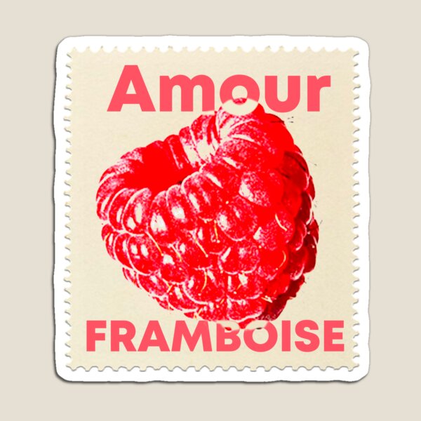 Aperçu de l'œuvre Amour Framboise - Sticker Vintage Stamp créée et vendue par Kids See Ghost.