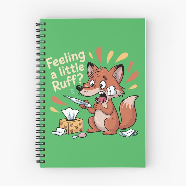 Item preview, Cartoon Sick Fox With Feeling A Little Ruff designed and sold by SurrealArtSzysz.