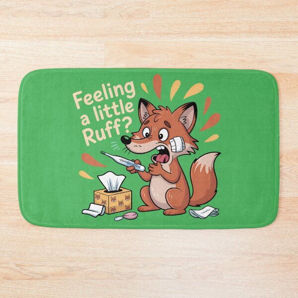 Item preview, Cartoon Sick Fox With Feeling A Little Ruff designed and sold by SurrealArtSzysz.