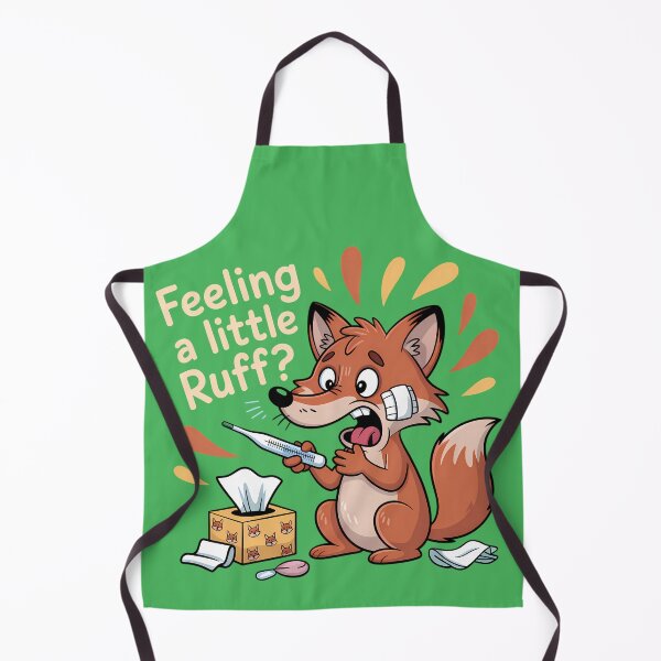 Item preview, Cartoon Sick Fox With Feeling A Little Ruff designed and sold by SurrealArtSzysz.