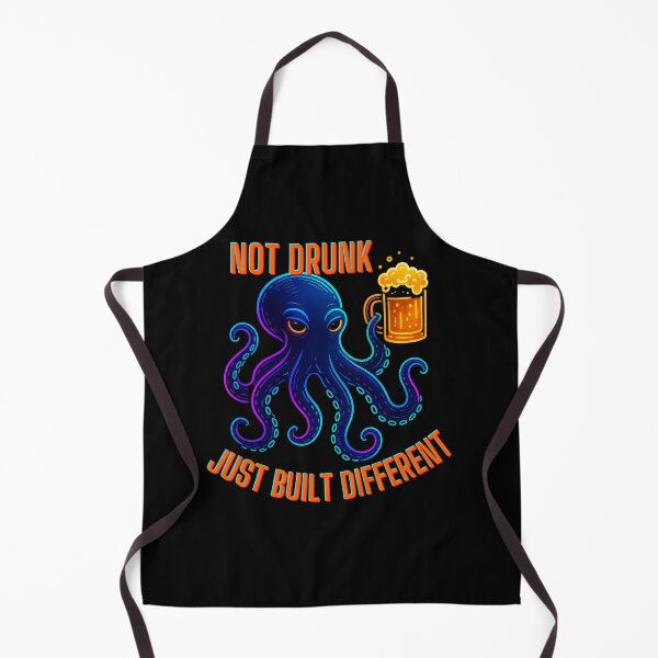 Item preview, Not Drunk, Just Built Different (with 8 Limbs) – Funny Neon Octopus Design designed and sold by Design_Your_Day.