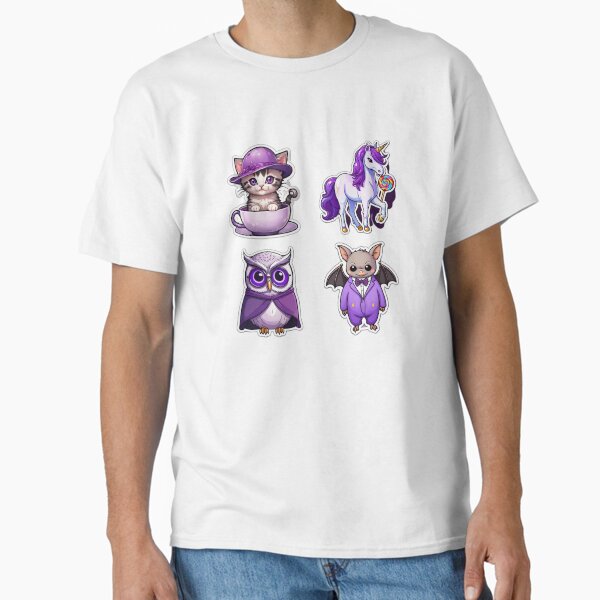 Item preview, Purple Magic Pets – Whimsical Creature Sticker Set designed and sold by Trendies-Sticky.