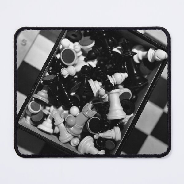 Item preview, Black and White Chess Pieces and Board Photography designed and sold by REUP50mm.