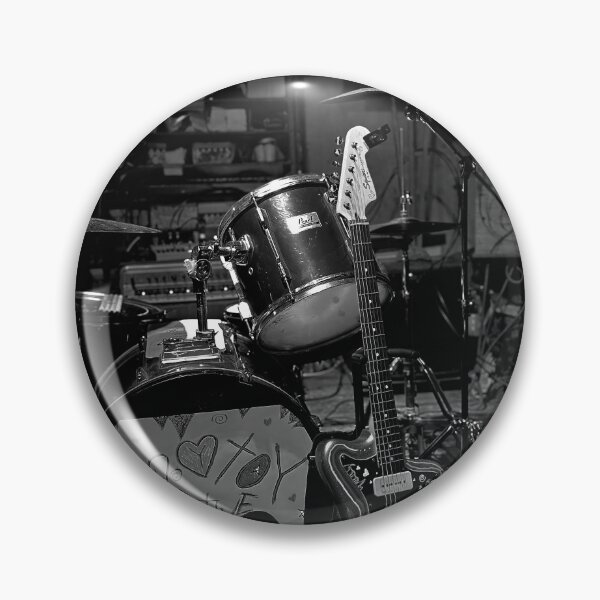 Item preview, Black and White Drumset and Guitar Photography designed and sold by REUP50mm.
