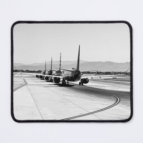 Item preview, Black and White Airplanes on a Runway Photography designed and sold by REUP50mm.