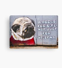 A Dog Is For Life Not Just For Christmas Canvas Print