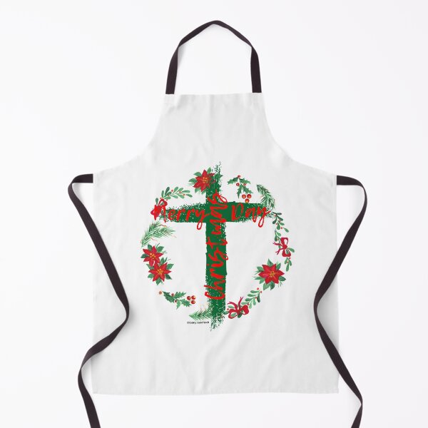 Item preview, Merry Christmas Wreath Merry Christmas Day Cross of Christ designed and sold by giddygoldfinch.