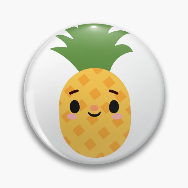 Item preview, Kawaii Pineapple Sticker – Cute Tropical Fruit with a Smile designed and sold by Blueprint&co.