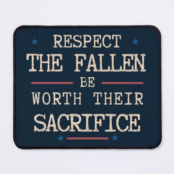 Item preview, Tribute to Fallen Soldiers: Respect the Fallen Be Worth Their Sacrifice Classic T-Shirt designed and sold by SunflakeStudio.