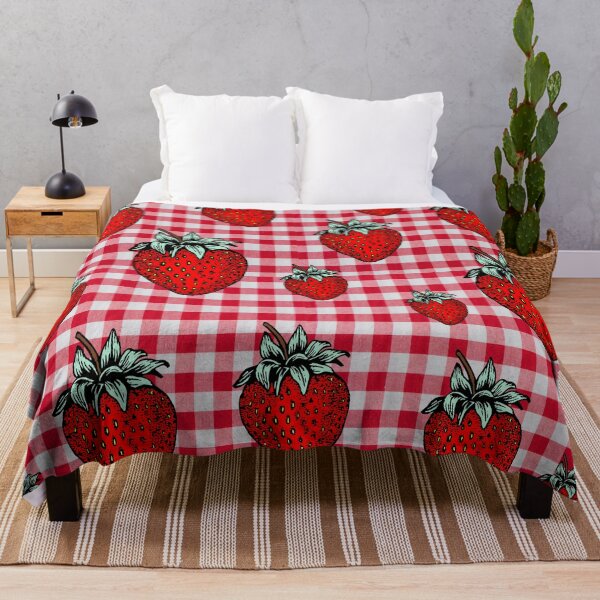Item preview, Strawberry Retro Red Gingham Gift designed and sold by RachelRebel.