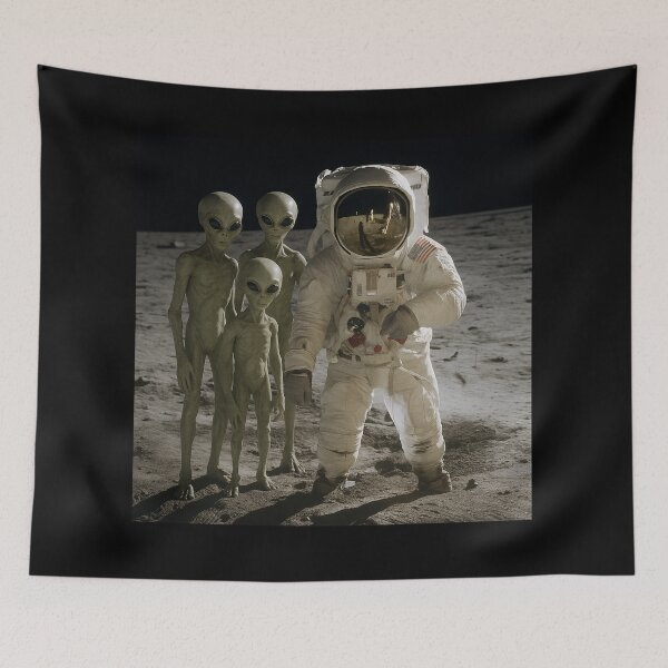 Item preview, First Contact Man on the Moon designed and sold by Abducted Treasures.