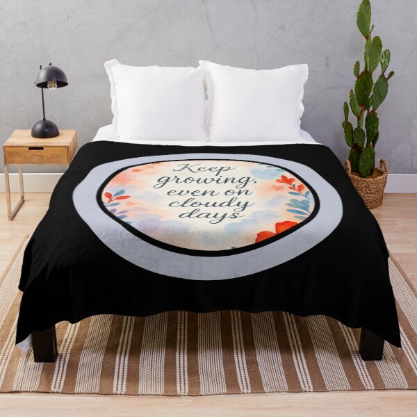 Item preview, Keep Growing – Inspirational Floral Watercolor Quote designed and sold by GusiaTreasures.