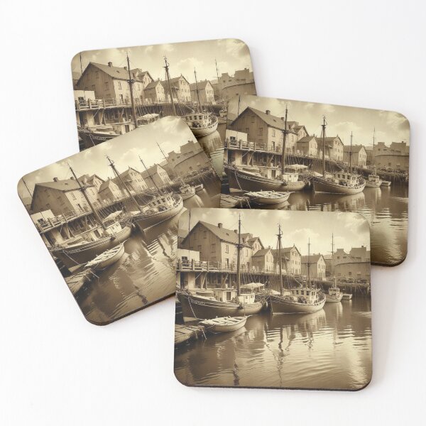 Item preview, old sepia pictures, vintage harbor designed and sold by PrintYourStyle.
