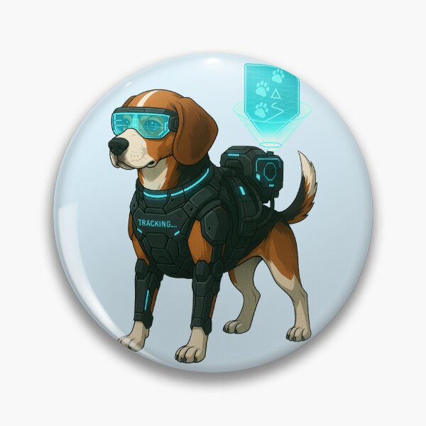 Item preview, Cyberpunk Tracking Dog - Beagle designed and sold by Patternicity.