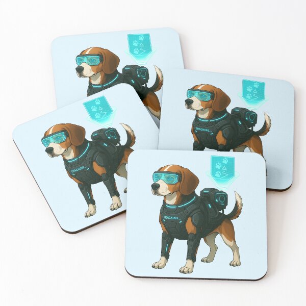 Item preview, Cyberpunk Tracking Dog - Beagle designed and sold by Patternicity.