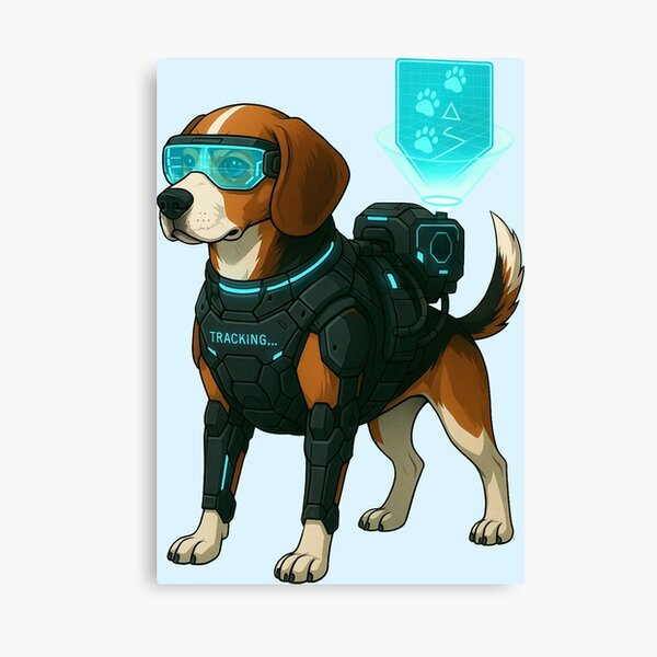 Item preview, Cyberpunk Tracking Dog - Beagle designed and sold by Patternicity.