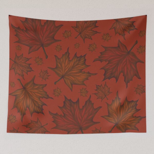 Item preview, Pattern of autumn maple leaves of different sizes designed and sold by Cherevan.