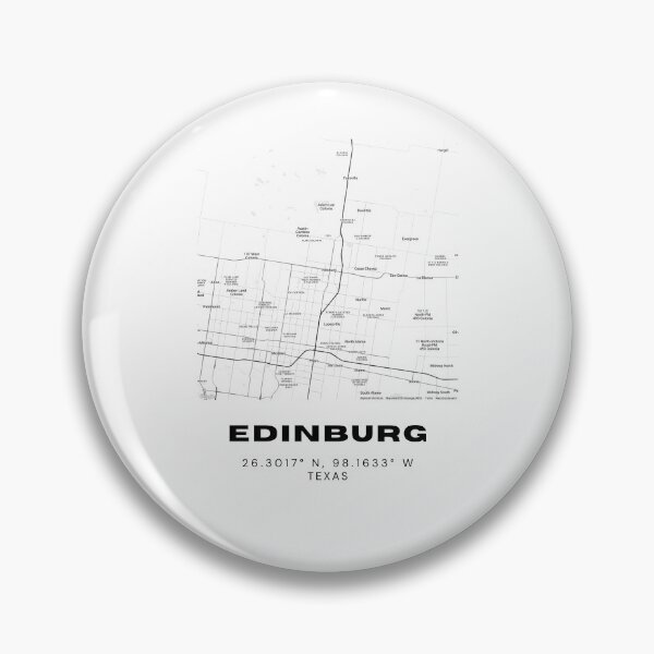 Item preview, Edinburg Map – Minimalist Black & White Rio Grande Valley Poster designed and sold by RM-Journey.