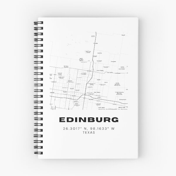 Item preview, Edinburg Map – Minimalist Black & White Rio Grande Valley Poster designed and sold by RM-Journey.