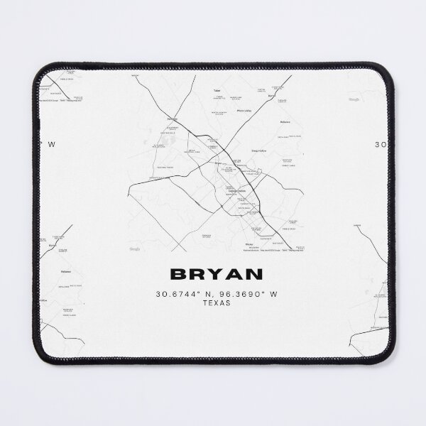 Item preview, Bryan Map Poster – Minimalist Black & White Central Texas Art designed and sold by RM-Journey.