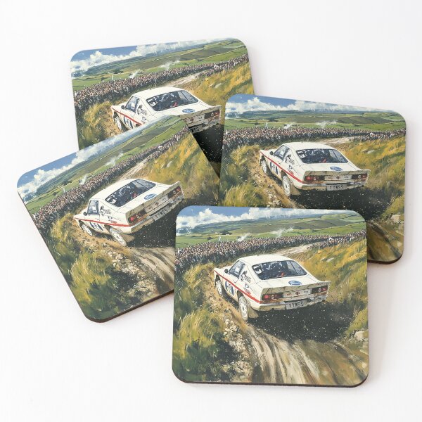 Item preview, Classic Rally Car Dirt Stage | Retro Motorsport Art Print designed and sold by pudrick1.
