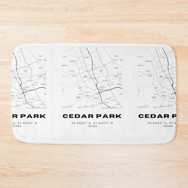 Item preview, Cedar Park Map – Austin Suburb Minimalist Black & White Print designed and sold by RM-Journey.