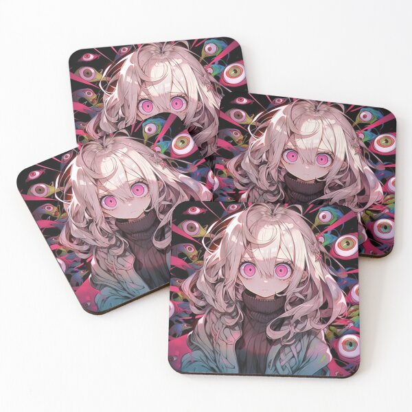 Item preview, Spooky Pink Eye Anime Girl designed and sold by bubblegoth.