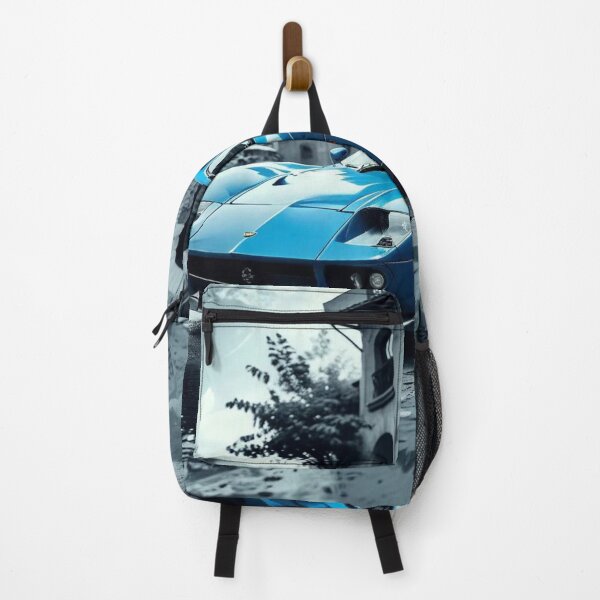 Item preview, old black&white pictures, vintage blue supercar designed and sold by PrintYourStyle.