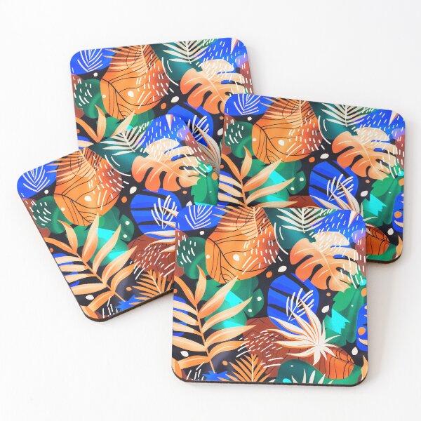 Item preview, Trendy Caribbean Colors Abstract Palm Leaves Art Design designed and sold by DEC02.