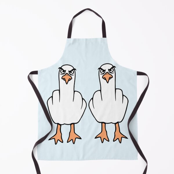 Item preview, 2 seagulls middle finger insult stinky finger team designed and sold by shirt-o-mat.