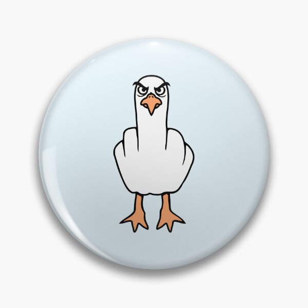 Item preview, Seagull middle finger insult stinky finger cheeky designed and sold by shirt-o-mat.