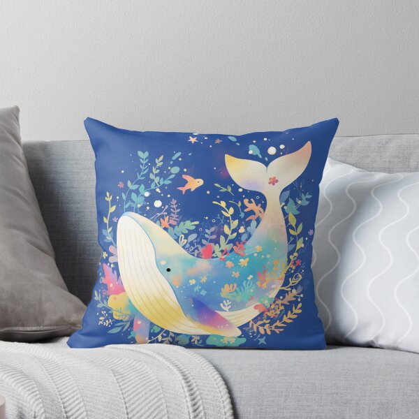 Item preview,  Colorful white-bearded whale designed and sold by ModHaven.