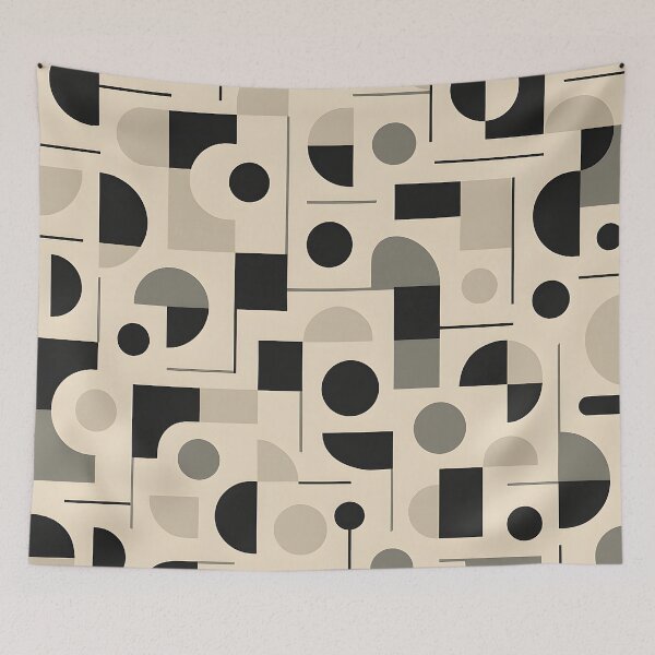 Item preview, Modern Forms – Minimal Geometric Pattern in Neutral Tones designed and sold by Velun.