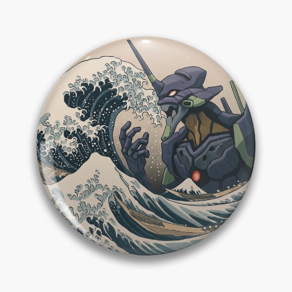 Item preview, The Great Wave off Kanagawa Evangelion Unit-01 designed and sold by NamaMerch.
