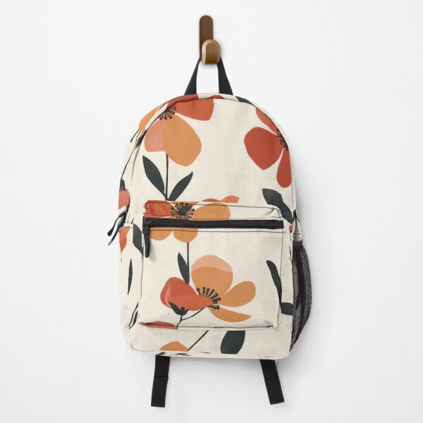Item preview, Retro Orange Floral Pattern – Minimalist Botanical Design designed and sold by YourPrettyHome.