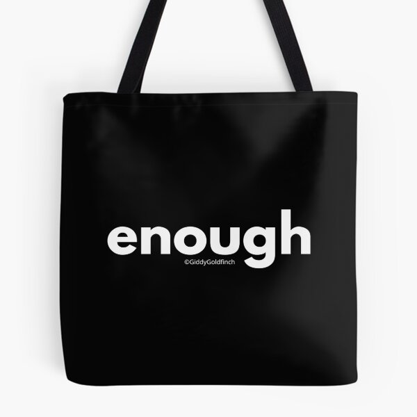 Item preview, Enough in black designed and sold by giddygoldfinch.