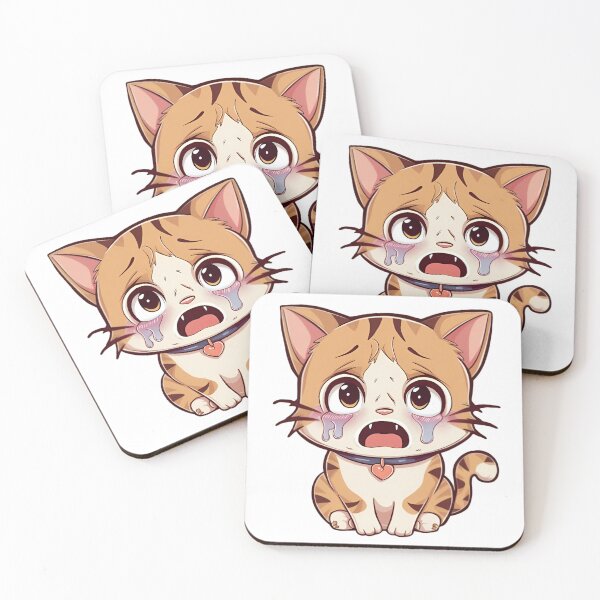Item preview, Crying Kitty with a Broken Heart | Sad Cute Cat with Teary Eyes | Heartbroken Feline Feeling Blue | Emotional Cat Illustration with Tender Expression | Lonely Kitty in Love designed and sold by PaintedPixels01.