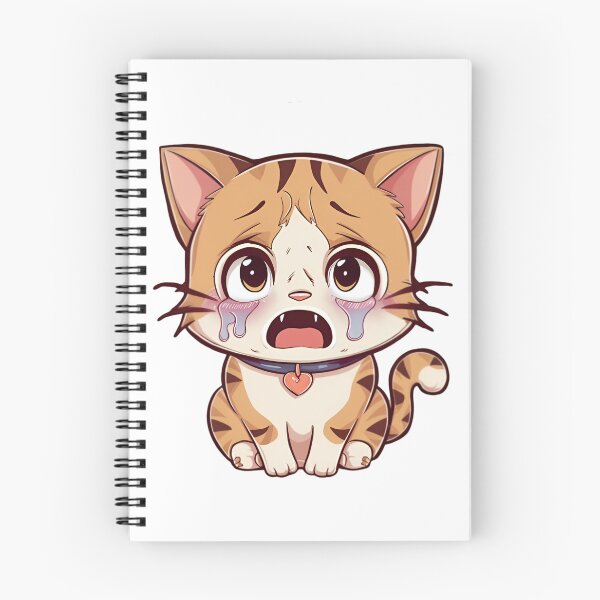 Item preview, Crying Kitty with a Broken Heart | Sad Cute Cat with Teary Eyes | Heartbroken Feline Feeling Blue | Emotional Cat Illustration with Tender Expression | Lonely Kitty in Love designed and sold by PaintedPixels01.