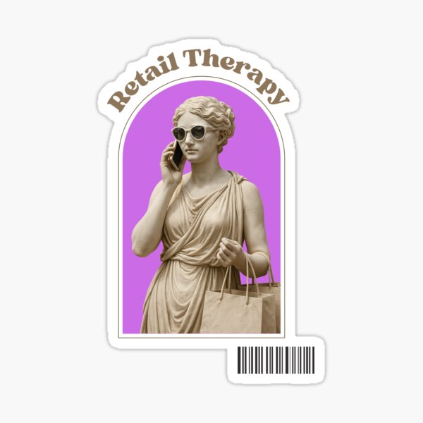 Item preview, Retail Therapy – Funny Classical Statue Shopping  designed and sold by Beepopalula.