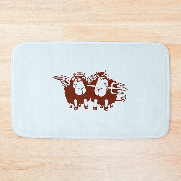 Item preview, 2 Sheep Angel Devil Satan Hell Evil Heaven Good designed and sold by shirt-o-mat.