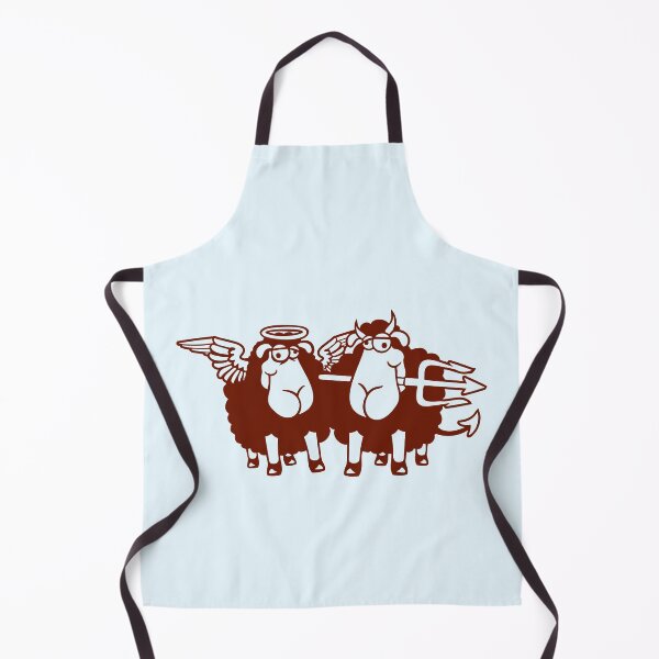 Item preview, 2 Sheep Angel Devil Satan Hell Evil Heaven Good designed and sold by shirt-o-mat.