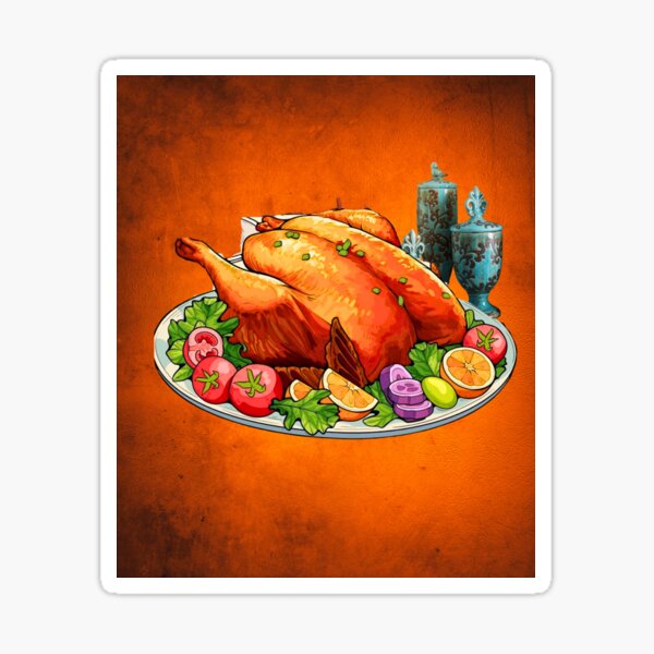 Item preview, Cooked chicken designed and sold by kayadrawingart.