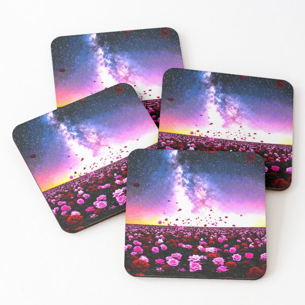 Item preview, Enchanting Rose Garden Under a Breathtaking Milky Way sky designed and sold by Fantabulous.