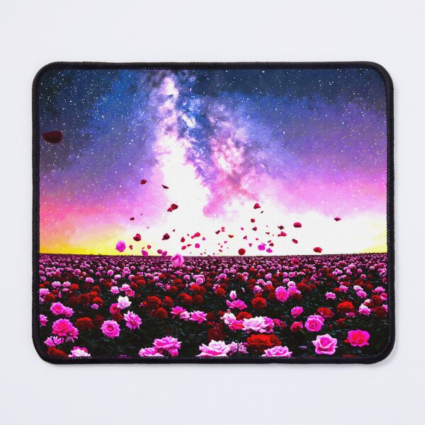 Item preview, Enchanting Rose Garden Under a Breathtaking Milky Way sky designed and sold by Fantabulous.