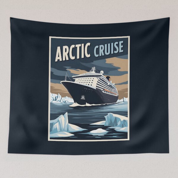 Item preview, A Vintage Travel Illustration of an Arctic Cruise designed and sold by GoodOldVintage.