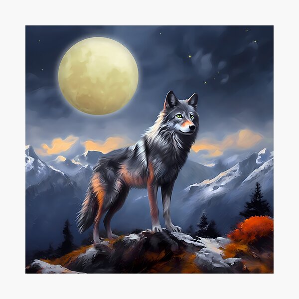 Item preview, Wolf in the Night designed and sold by rainsdesigns.
