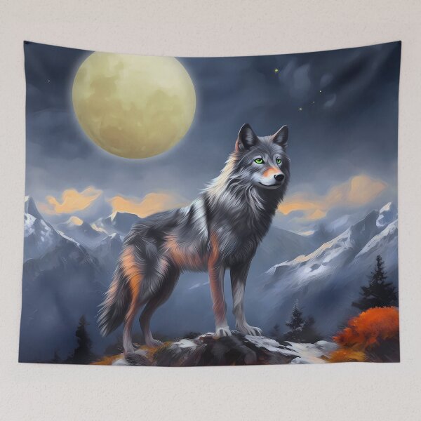 Item preview, Wolf in the Night designed and sold by rainsdesigns.